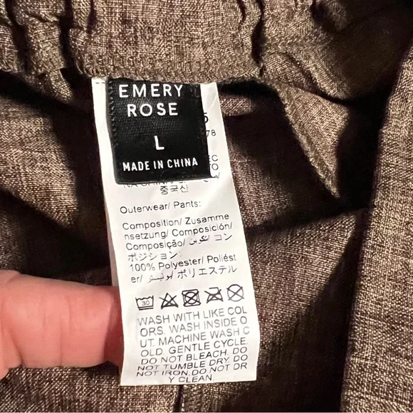 NWT Emery Rose Two Piece/ Brown Vest and Pants Set Size L - Picture 13 of 16